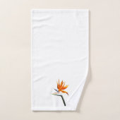 Der Vogel der tropischen Blume Orange Badhandtuch Set (Handtuch)