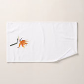 Der Vogel der tropischen Blume Orange Badhandtuch Set (Handtuch)
