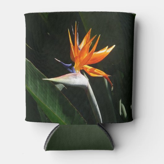 Der Vogel der tropischen Blume Orange Dosenkühler (Vorderseite)