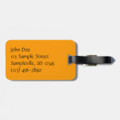 Der Vogel der tropischen Blume Orange Gepäckanhänger (Rückseite horizontal)