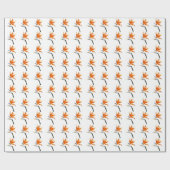Der Vogel der tropischen Blume Orange Geschenkpapier (Flach)