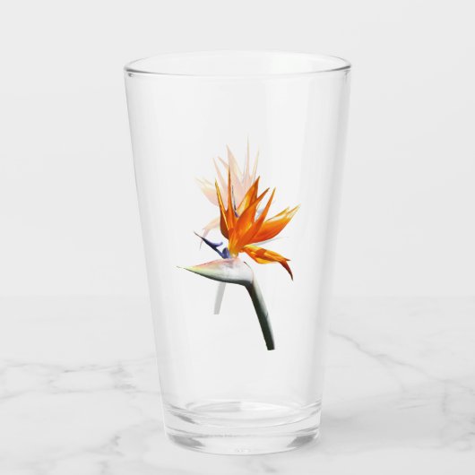 Der Vogel der tropischen Blume Orange Glas (Rückseite)