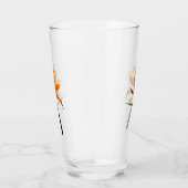 Der Vogel der tropischen Blume Orange Glas (Rechts)