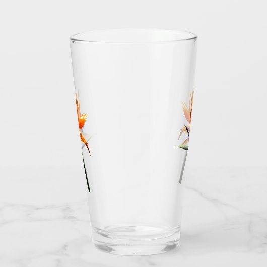 Der Vogel der tropischen Blume Orange Glas (Rechts)