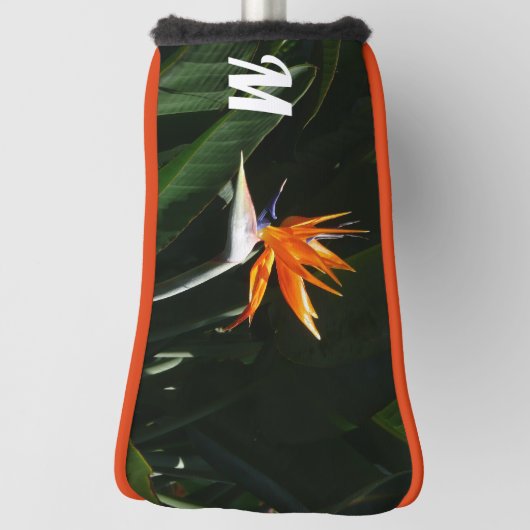 Der Vogel der tropischen Blume Orange Golf Headcover (Rotieren 90)