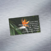 Der Vogel der tropischen Blume Orange Magnetische Visitenkarte (Beispiel)