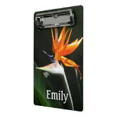 Der Vogel der tropischen Blume Orange Mini Klemmbrett (Gewinkelt2)
