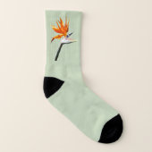 Der Vogel der tropischen Blume Orange Socken (Rechts - Außen)