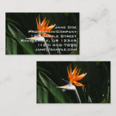 Der Vogel der tropischen Blume Orange Visitenkarte (Vorne/Hinten)