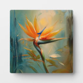 Der Vogel der tropischen Pflanze des Paradieses Fotoplatte (Vorderseite)