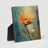 Der Vogel der tropischen Pflanze des Paradieses Fotoplatte (Vorderseite)