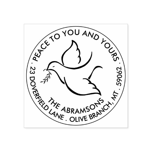 Der Vogel des Friedensholiday Dove Moderne Rücksen Gummistempel (Prägung)
