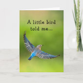 Der Vogel des glücklichen Geburtstages Karte (Vorderseite)