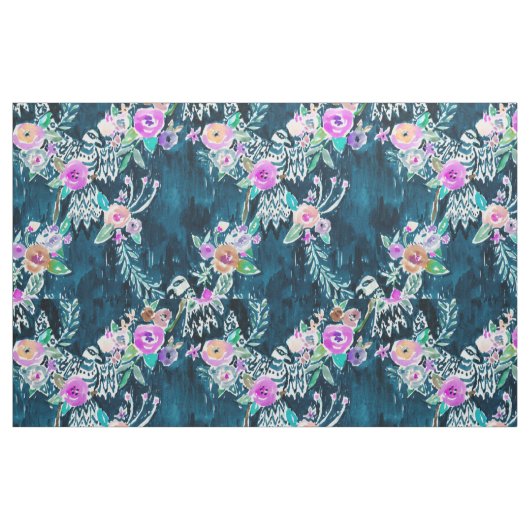 Der Vogel des hellblauen Wasserfarbenmusters Stoff (Fat Quarter (45,7 x 55,9 cm))