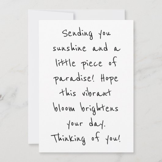 Der Vogel des Paradieses Botanische Postkarte (Rückseite)