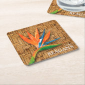 Der Vogel des Paradieses Rechteckiger Pappuntersetzer (angewinkelt)