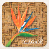 Der Vogel des Paradieses Rechteckiger Pappuntersetzer (Vorderseite)