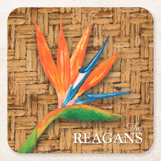 Der Vogel des Paradieses Rechteckiger Pappuntersetzer (Vorderseite)