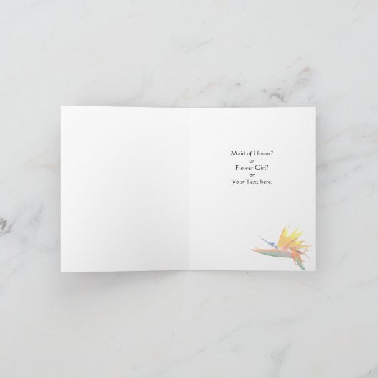 Der Vogel des Paradieses wird meine Karte sein (Innenseite)