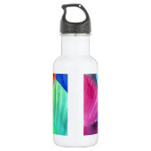 Der Vogel des Paradise Strelitzia Blume Tropische Edelstahlflasche (Rückseite)