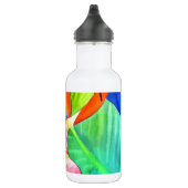 Der Vogel des Paradise Strelitzia Blume Tropische Edelstahlflasche (Rechts)