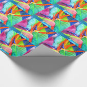 Der Vogel des Paradise Strelitzia Blume Tropische Geschenkpapier (Ecke)