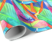 Der Vogel des Paradise Strelitzia Blume Tropische Geschenkpapier (Rolleneckpunkt)