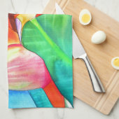 Der Vogel des Paradise Strelitzia Blume Tropische  Geschirrtuch (Viertel Falte)