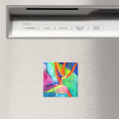 Der Vogel des Paradise Strelitzia Blume Tropische  Magnet (In Situ (Geschirrspüler))