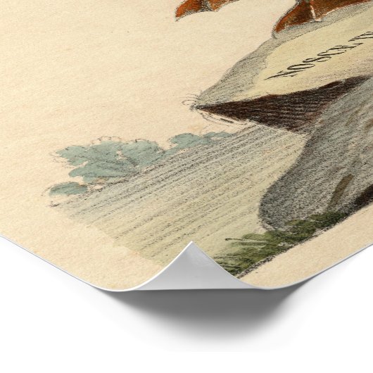 Der Vogel des Selbstwissens Einzigartiges Symbol d Poster (Ecke)