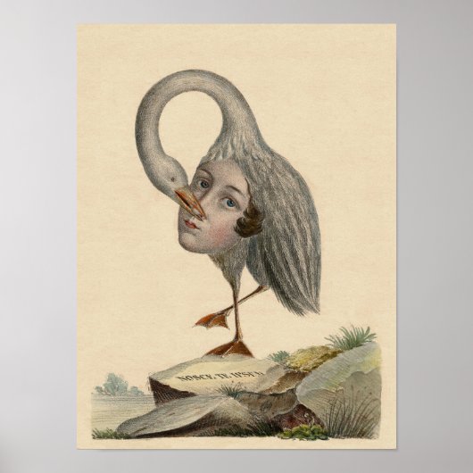 Der Vogel des Selbstwissens Einzigartiges Symbol d Poster (Vorne)