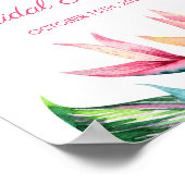 Der Vogel des tropischen Brautparty Poster (Ecke)