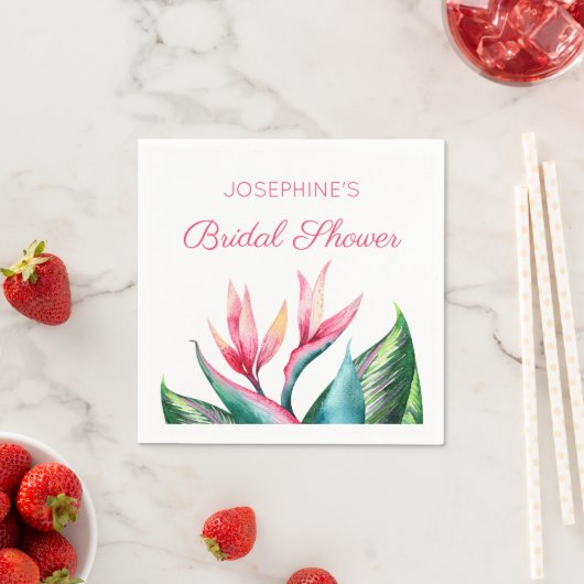 Der Vogel des tropischen Brautparty Serviette (Beispiel)