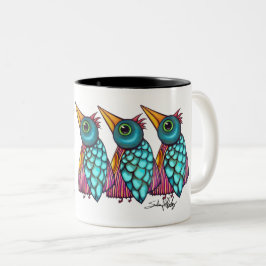 Der Vogel erzählt die Tasse der Vögel