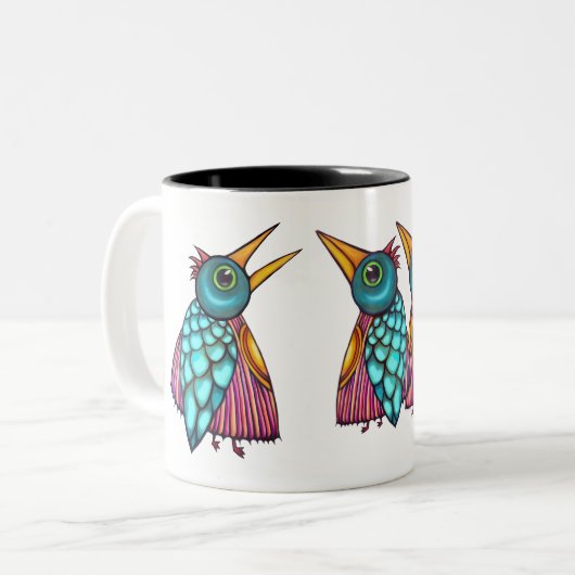 Der Vogel erzählt die Tasse der Vögel (Vorderseite Links)