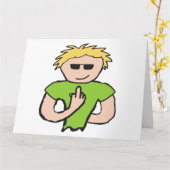 Der Vogel gedreht Karte (Gelbe Blume)