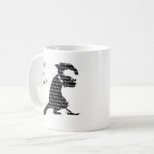 Der Vogel ist das Wort Kaffeetasse (Vorderseite Links)