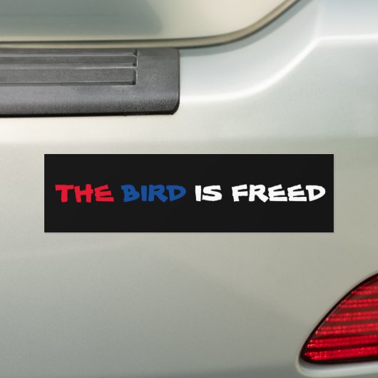 Der Vogel ist der Freed Social Media Spaß Autoaufkleber (Auf Auto)