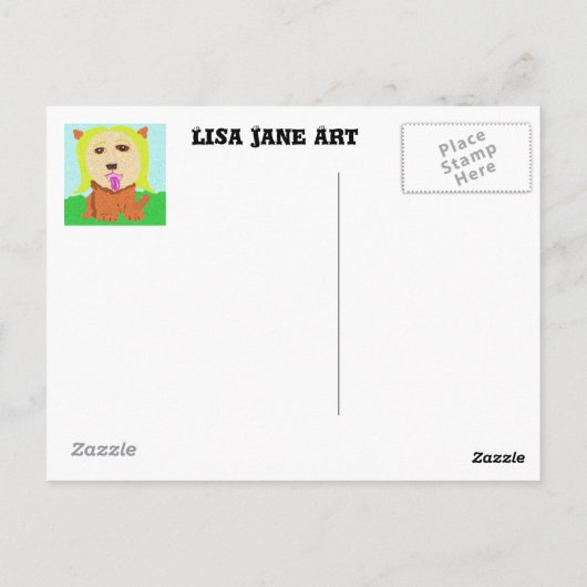 Der Vogel mit dem Homer Simpson Head Postkarte (Rückseite)