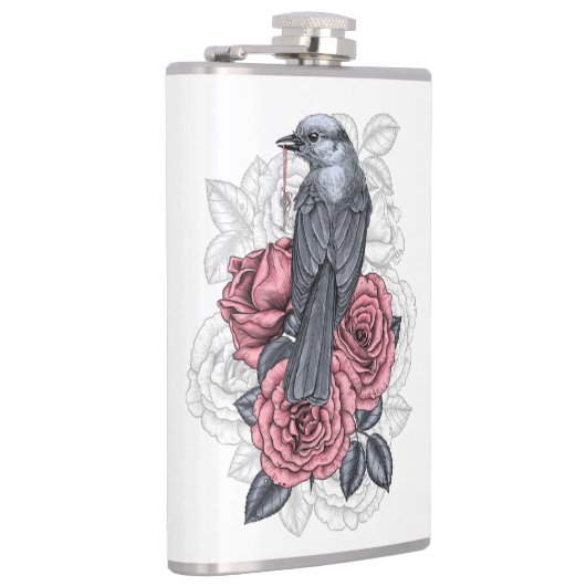 Der Vogel mit der silbernen Taste Flachmann (Rechts)