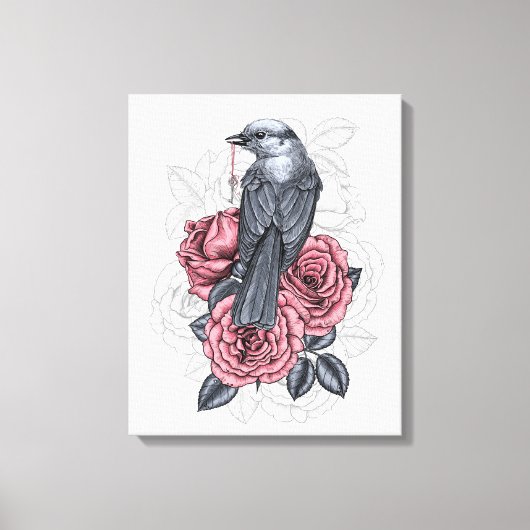 Der Vogel mit der silbernen Taste Leinwanddruck (Vorderseite)