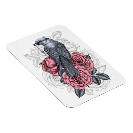 Der Vogel mit der silbernen Taste Magnet (Rechte Seite)