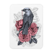 Der Vogel mit der silbernen Taste Magnet (Vertikal)