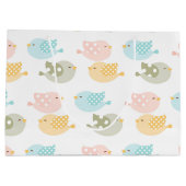 Der Vogel-Muster der schöne Baby-Säuglings-Kinder Große Geschenktüte (Rückseite)