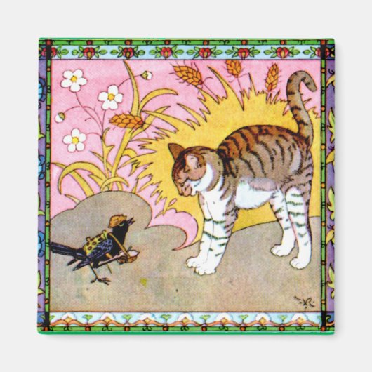 Der Vogel trifft die Katze Magnet (Vorne)