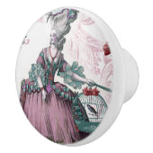 Der Vogelkäfig Marie Antionette Französisch Keramikknauf (Rechts)