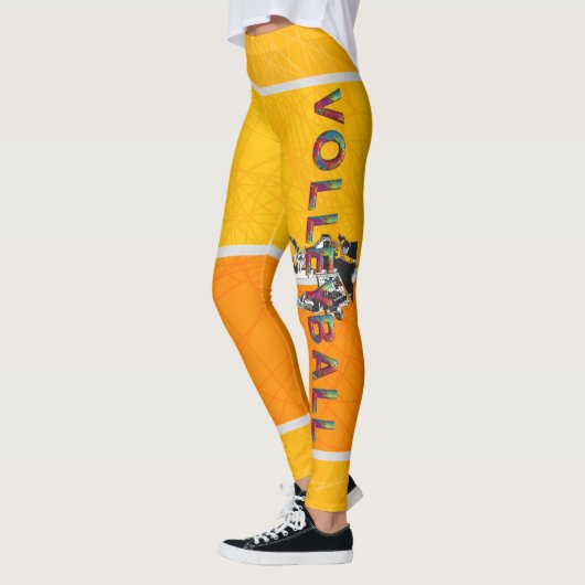 Der Volleyball der SPITZENfrauen Leggings (Links)
