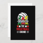 Der Volleyball Gnome Sport Lover Merry Xmas Christ Einladung (Vorne/Hinten)