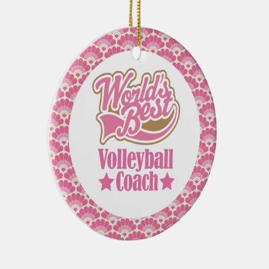 Der Volleyball-Trainer-Geschenk-Verzierung der Keramikornament (Rechts)
