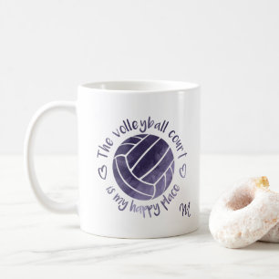 Der Volleyballplatz ist mein lila glücklicher Ort Kaffeetasse